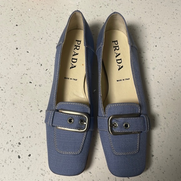 BRAND NEW Prada denim bucket flat shoes - Picture 1 of 5